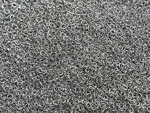 1/4 Pound Bright Aluminum Chainmail Jump Rings 18G 9/64" ID (2500+ Rings) - size: 18SWG 9/64" ID