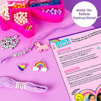 Horizon Group USA Unicorn Friendship Bracelets Create 20+ Bracelets, Kit Includes 1300+ Beads ABC, Metallic Beads Unicorn Storage Case & More - style: Unicorn