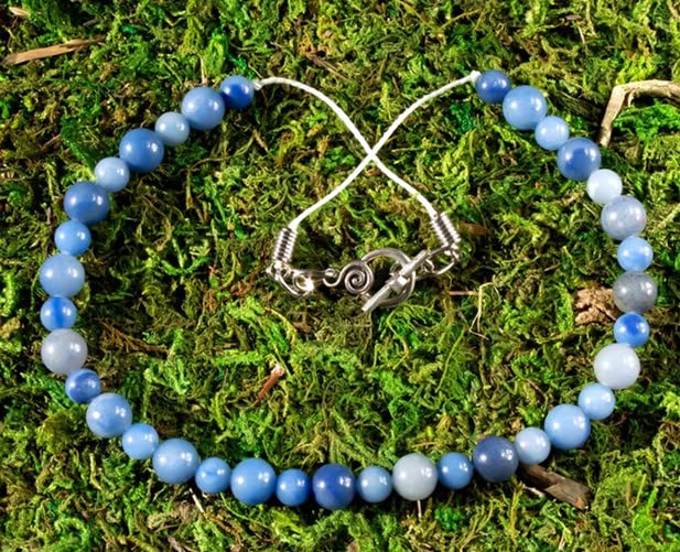Zenkeeper 108 Pcs Blue Aventurine Beads for Jewelry Making 8 MM Blue Aventurine Gemstones Loose Beads - color: Blue Aventurine, size: 8MM, 108pcs