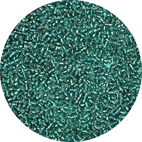 10000pcs Vibrant Blue, Green Glass Seed Beads Bulk,2mm 12/0 Seed Pony Beads for Bracelets,Necklace,Jewelry Making -Waist Spacer Bead for DIY Craft Projects - color: Blue Green, size: 2mm