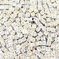 800Pcs White and Gold Square Letter Beads A-Z, 6X6mm Acrylic Cube Alphabet Beads for Jewelry Making - color: Gold Letters White Beads