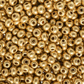 John Bead Czech Glass Seed Beads 6/0 Metallic Gold Beads for Jewelry Making Crafts, 23g Vial - color: Metallic Gold