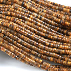 150pcs 2x4mm Natural Yellow Tiger Eye Stone Tube Shape Beads Loose Flat Round Cylinder Flat Spacer Stone Beads for Bracelet Earrings Jewelry Making - color: Yellow Tiger Eye Stone, size: 2x4mm Tube shape