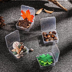 SATINIOR 12 Pack Clear Plastic Beads Storage Containers Box with Hinged Lid for Beads and More (2.12 x 2.12 x 0.79 Inch) - size: 2.12 x 2.12 x 0.79 Inch