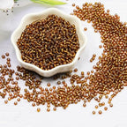 Transparent Light Brown with Silver Lined Beads Size 8/0 Crafts Glass Seed Beads 3mm for Jewelry Making (Total About 100g About 3600pcs) - color: Transparent Light Brown with Silver Lined, size: 3mm