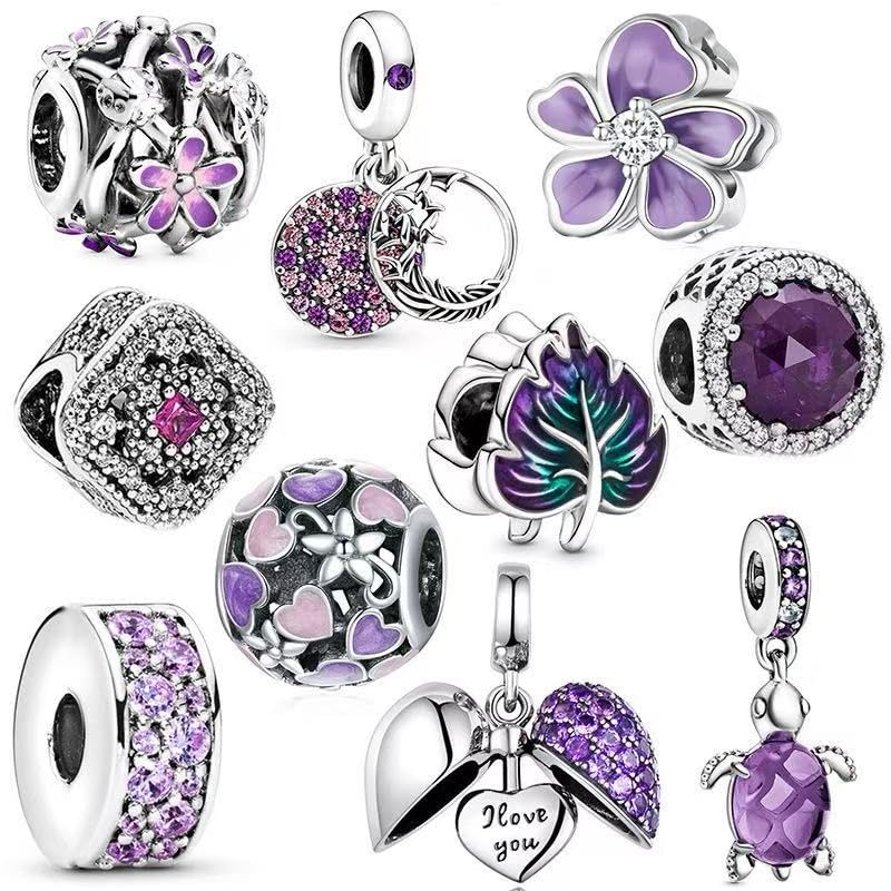 10 Pack Silver Charms,CZ Pendant Charms for Bracelets and Necklaces, DIY Jewelry Accessories,Jewelry Charm Set for Women Wife Gift.Birthday Gift - style: set12