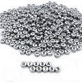 Amaney 500pcs Silver Acrylic Number Beads 7x4mm Mixed Number Beads Acrylic Plastic Round Shape Loose Beads - color: Silver, size: 7x4mm