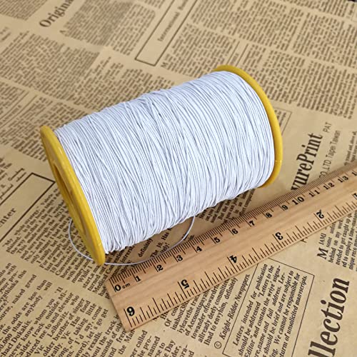 Amaney 500m 0.5mm White Elastic Cord Beading Threads Stretch String Fabric Crafting Cords for Jewelry Making - size: 0.5mm, style: White