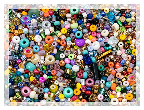 0.9oz (25g) Mix of Small Rocailles, Seed Beads & Bugles 2-10mm Preciosa Ornela Czech Glass Beads, Mix Multi Small Pack - color: All Color Mix - Small Pack - mix, size: Mix