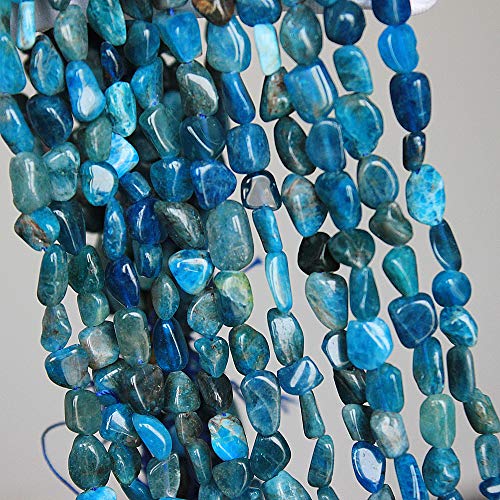 MJDCB Natural Irregular Shape Stone Beads 4-8mm Apatite Gemstone Energy Cured for Jewelry Making Bracelet Necklaces - color: Apatite