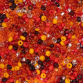 John Bead 8/0 Czech Glass Seed Beads 22 Grams Multi Mix Orange for DIY Arts Crafts Jewelry Bracelets Necklaces Earrings Phone Charm Making - color: Multi Mix Orange