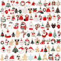 SANNIX 110Pcs Christmas Charms Gold Enamel Jewelry Making Charms Pendant for DIY Xmas Bracelet Necklace Earring Craft Supplies - style: Christmas Charms