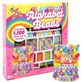 Just My Style ABC Beads by Horizon Group Usa, 1000+ Charms & Beads, Alphabet Charms, Accent Seed Star Wax Beading Cord, Satin Cord Key Ring Included, Bright, Small - style: ABC