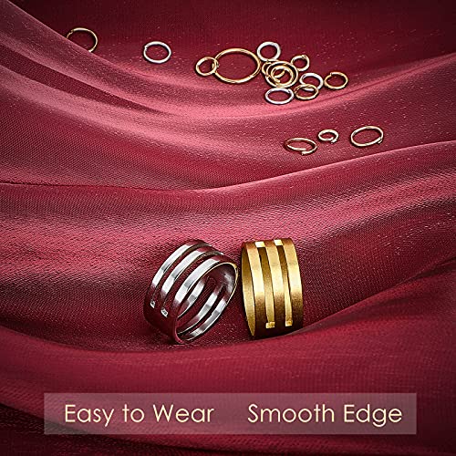 Hicarer 2 Pieces Jump Ring Opening Tools Opening Stainless Steel Jump Split Ring Opener Circle Tool for Jewelry Makers Craft Projects Supplies(Gold, Silver) - color: Gold, Silver