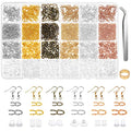 Anezus 1900 Pcs Earring Making Kit with Jewelry Hooks, Fish Hook Earrings, Backs, Jump Rings for Repair, Gifts