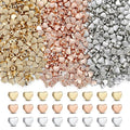 XIANNVXI 500PCS 6mm Heart Spacer Beads for Jewelry Making - Small Hole Loose Beads for DIY Bracelets, Necklaces & Earrings (Gold, Silver, Rose Gold) - color: Love 3 colors