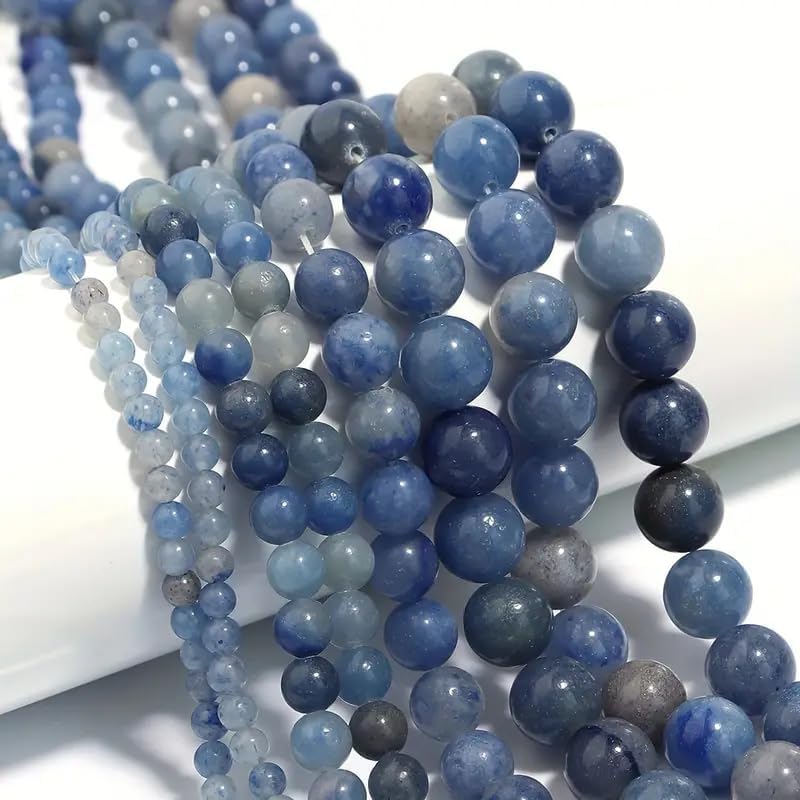 Zenkeeper About 180 Pcs Blue Aventurine Beads for Jewelry Making 4 MM Blue Aventurine Gemstones Loose Stone Beads - color: Blue Aventurine, size: 4MM, about 180pcs