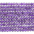 MJDCB 3mm Faceted Natural Amethyst Round Loose Beads for Jewelry Making DIY Bracelet Necklace - color: Amethyst