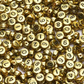 1000Pcs Acrylic Number Beads Round Number Round Beads 4x7mm Mixed Number Beads, for Jewelry Bracelets Necklaces Key Chains Making (Gold) - color: Gold