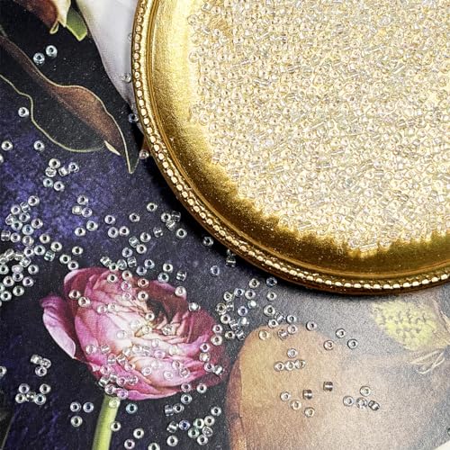 Transparent Colourful 2mm Seed Beads About 9800pcs/110Grams in Bag, 12/0 Glass Craft Beads for Earring Making Bracelet and Necklace （Transparent Colourful） - color: Transparent Colourful, size: 2mm