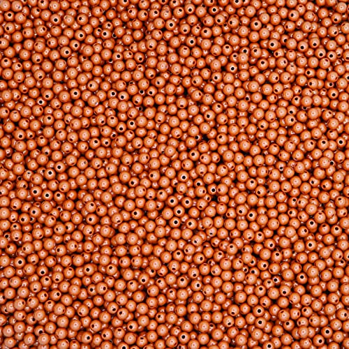 600 Pieces Brown Beads for Jewelry Making, Bulk 6mm Colorful Acrylic Beads, Acrylic Round Loose Ball Beads with 1.5mm Hole for Bracelets Necklaces Earring Making Supplies - color: Brown, size: 6mm - 600Pcs