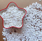 3000Pcs Flat Round Polymer Beads Vinyl Heishi Bead Polymer Clay Beads for Jewelry Making Necklace Bracelet Earrings(01-White) - color: 01-White