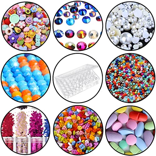 2packs 60 Grids Bead Organizer and Storage Diamond Painting Containers Portable Plastic Case Box Arts Crafts Storage for Seeds Beads Sewing Cosmetic Nail Glitter Powder Small Parts Rhinestones - size: 2 Packs