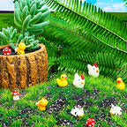 Civaner 50 Pcs Resin Charms for Jewelry Making, Cute Mushroom Bee Duck Cow Chicken Swan Rabbit Pig Farm Animal Pendants for DIY Bracelets Necklaces - style: Classic Style