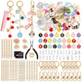 Wurosi 325Pcs Charms Lip Gloss Keychain Making Kit, Including 20 Keychain Clips 25 Extender Chain 118 Charms Jewelry Plier, Bag Charm Kit, Keychains Making Supplies for Jewelry Making,Christmas Gifts - color: 325 pcs kits
