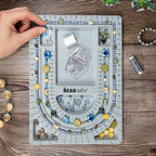 The Beadsmith Bead Board, Grey Flocked, 3 U-Shaped Channels, 6 Recessed Compartments, 9.5 x 13 inches, Design Boards for Creating Bracelets, Necklaces and Other Jewelry - size: 28" - 3 Channel