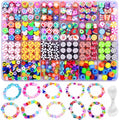 BBita 1000PCS Polymer Clay Beads Bracelet Making kit, 24 Style Cute Fun Sports Ball Beads Baseball Basketball Soccer Rugby Volleyball Football Charms, DIY Bracelet Making kit - color: A5#Style 5