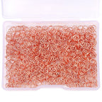 BEADIA Rose Gold Plated Jump Rings Non Tarnish 4mm 900pcs for Jewelry Making Findings - color: Rose Gold, size: 0.5x4mm