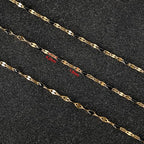 UMAOKANG 16.4 Feet Gold Plated Chain for Jewelry Making, Stainless Steel Chain Roll Necklace Chains Bulk Jewelry Supplies Findings - color: Gold-Black