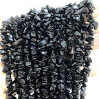 PLTbeads 5-8mm Natral Healing Gemstone Waist Bracelets Necklace Kit Irregular Stone DIY Crafts Design Jewelry Making 1 Strand per Bag Approxi 34 inch (Black Obsidian Chips) - color: Black Obsidian Chips