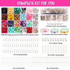 Xmada Jewelry Making Supplies Kit - 1587 PCS Beads, Crystal Beads, Jewelry Pliers, Beading Wire, Earring Hooks, Rings, Bracelets for Girls and Adults