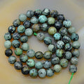 AD Beads Natural Gemstones Faceted Round Spacer Loose Beads 15.5'' 4mm to 10mm (6mm, Faceted African Turquoise) - color: Faceted African Turquoise, size: 6mm