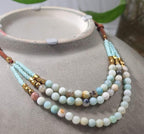 Zenkeeper 108Pcs Amazonite Beads for Bracelet Jewelry Making 8MM Natural Loose Amazonite Stone Beads Gemstone Beads Round - color: Amazonite, size: 8MM, 108pcs