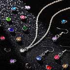 Hicarer 72 Pcs Crystal Birthstone Charms DIY Beads Pendant Crystal Charm for Jewelry Necklace Bracelet Earring Making, 7 mm - color: Light Colors
