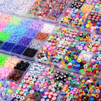 BBita Christmas Gift Set,10000PCS Polymer Clay Beads Bracelet Making kit, Cute Fun Beads Fruit Flower Animal Cake Butterfly Heart Beads Charms for Jewelry Making DIY Accessories for Children Girls - color: G1#Gift Set