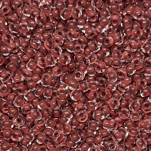 Czech 8/0 Silver Lined Glass Seed Beads 20 Grams 800 Pcs Multi Colors (Brick) - color: Brick