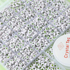 Acrylic Letter Beads 4mm Flat Round, 6mm Square - Beads for Making Friendship Bracelet or Necklace (26 Pieces of Flat Round White with Green) - color: 26 pieces of flat round white with green