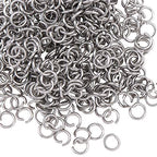 DanLingJewelry 1000 pcs 304 Stainless Steel 19 Gauge Open Jump Rings 6mm for Jewelry Making Connectors Jewelry Finding Stainless Steel Color - color: 1000 pcs - ф6mm δ 1mm