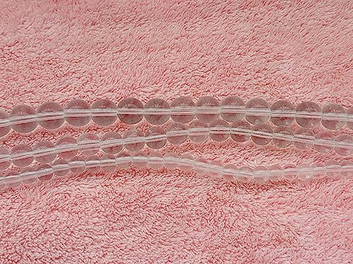 Glass Beads 6mm 140pcs Round Smooth Loose Beads for Bracelet Necklace Jewelry Making Craft DIY（6mm, 50610 Transparent） - color: Transparent, size: 6mm