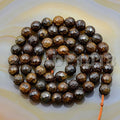 AD Beads Natural Gemstones Faceted Round Spacer Loose Beads 15.5'' 4mm to 10mm (6mm, Faceted Bronzite) - color: Faceted Bronzite, size: 6mm