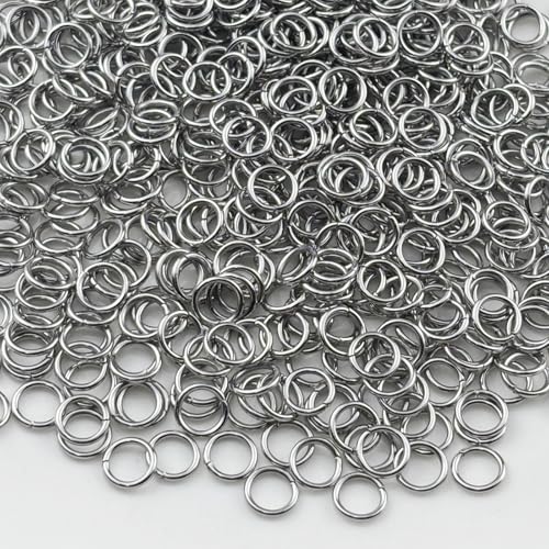 700pcs 7mm Stainless Steel Jump Rings Connector O Rings Accessories for Bracelet Necklace Earrings Lanyard Keychain DIY Craft Jewelry Making Supplies - size: 7mm