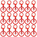 30Pcs Lobster Claw Clasps Keychain for Jewelry Making,Metal Lobster Clasp Swivel Trigger Clips with Swivel Clasps Hook Clips Flat Split Keychain Ring for DIY Craft Jewelry Making(Red) - color: Red