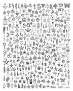 JIALEEY 300 PCS Wholesale Bulk Lots Jewelry Making Charms Mixed Smooth Tibetan Silver Alloy Charms Pendants DIY for Jewelry Making and Crafting, Style B