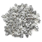100 pcs Clasp Bail Beads Charms,Bail Tube Beads, Loose Spacer Bead,Bead Hanger Charm for Jewelry Making DIY Necklace Bracelet (M611) - color: M611