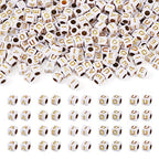 FASHEWELRY 500Pcs Acrylic Cube Vowel Letter Beads Gold Letter Beads 6mm Square A/E/I/O/U Initial Alphabet Beads Friendship Bracelet Letter Beads for Jewelry Making - color: 00-A/E/I/O/U-Gold, size: 6x6x6mm