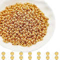 1000Pcs 4mm Metal Spacer Beads Metallic Plated Beads Round Beads Smooth Round Loose Beads Crimp Stopper Beads, Bracelet Making Clamp End Stopper Spacer Beads for Jewelry Making（K-Gold） - color: K-Gold, size: 4mm